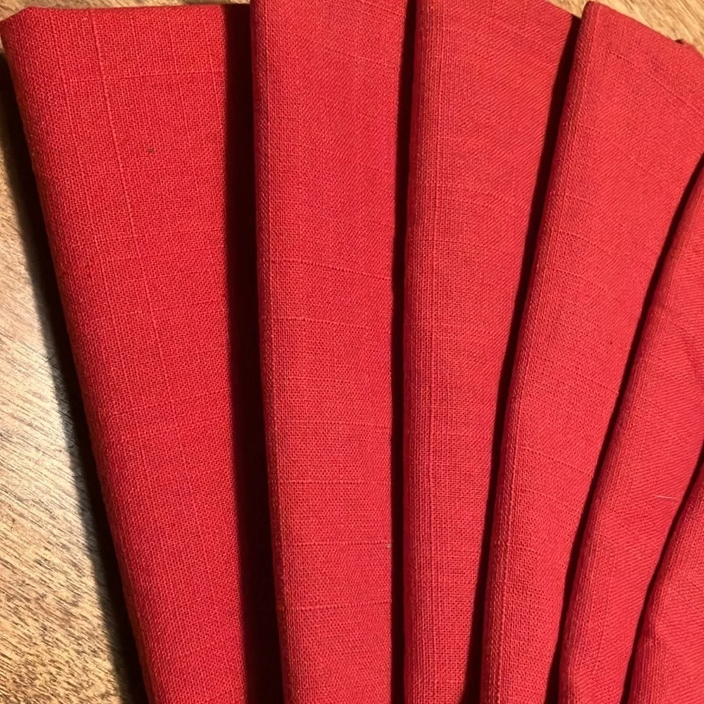 🌈 IKEA 100% cotton napkins 17 x 17 1999 red set of 6